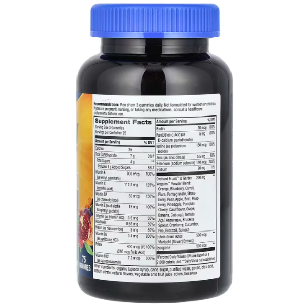 Мультивітаміни для чоловіків 50+, Alive! Men's Multi-Vitamin Multi-Mineral, Nature's Way, апельсин, виноград і вишня, 75 жувальних цукерок