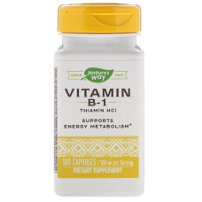 Тиамин, Nature's Way Vitamin B-1, 100 мг, 100 капсул