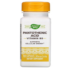 Пантотенова кислота, Nature's Way Пантотенова кислота, 500 мг, 100 капсул