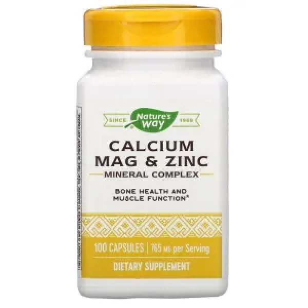 Кальцій, магній, цинк, Calcium Mag & Zinc, Nature's Way, 765 мг, 100 капсул