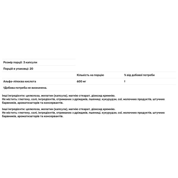 Альфа-ліпоєва кислота, Alpha Lipoic Acid, Nature's Way, 60 капсул (200 мг у капсулі)