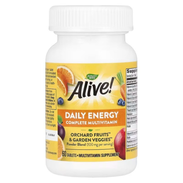 Мультивітаміни Alive!, Daily Energy, Nature's Way, 60 таблеток