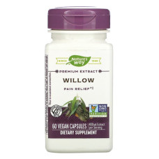 Кора білої верби 200 мг, Willow Bark Extract Nature's Way, 60 веганських капсул