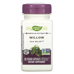 Кора белой ивы 200 мг, Willow Bark Extract Nature's Way, 60 веганских капсул