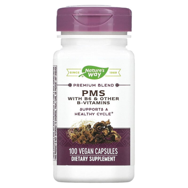 ПМС формула для жінок, PMS With Vitamin B6, Nature's Way, з B6 та іншими вітамінами групи B, 100 капсул