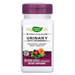 Клюква для мочевыводящих путей, Urinary with Cranberry Nature's Way, 100 веганских капсул