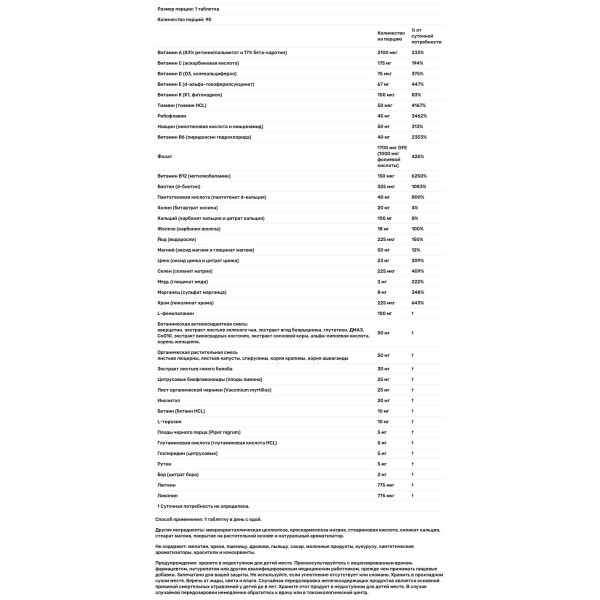 Мультивитамины для мужчин 50+, Men Multivitamins, Super Nutrition, 90 таблеток
