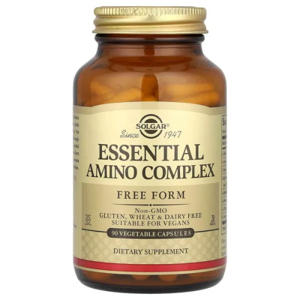 Амінокислотний комплекс, Essential Amino Complex, Solgar, 90 вегетаріанських капсул