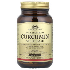 Куркумін для спокійного сну, Solgar Full Spectrum Curcumin Sleep Ease, повний спектр, 60 капсул