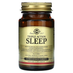 Формула для сна, тройного действия, Solgar Sleep, 30 трехслойных таблеток