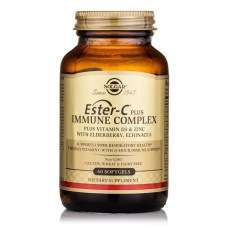 Естер-C із комплексом для імунітету, Solgar Ester-C Plus Immune Complex, 60 м'яких капсул