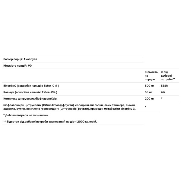 Вітамін С естер плюс, Ester-C Plus Vitamin C, Solgar, 500 мг, 90 капсул
