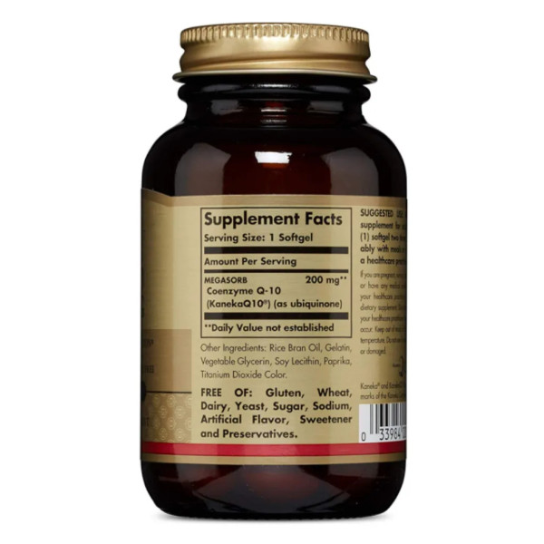 Коензим Q10, Megasorb CoQ-10, Solgar, 200 мг, 30 гелевих капсул
