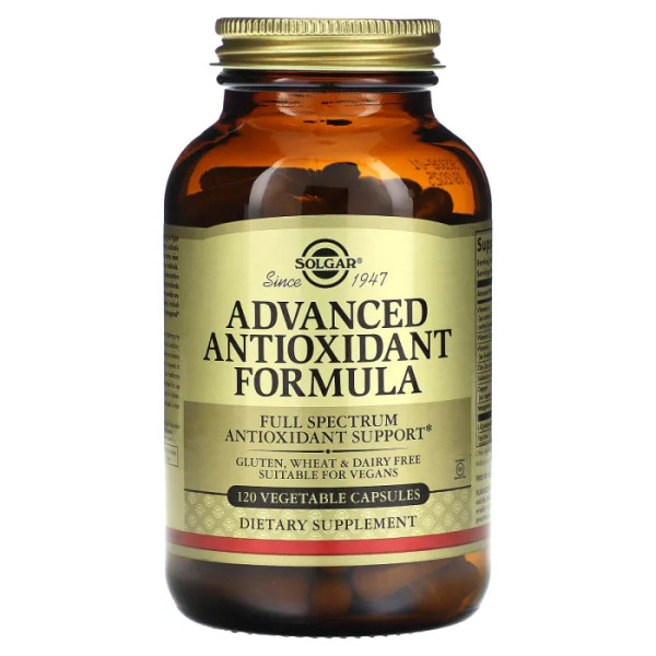 Антиоксидантний комплекс, Advanced Antioxidant Formula, Solgar, 120 вегетаріанських капсул
