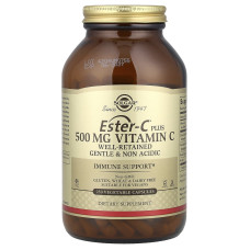 Вітамін С Плюс, Solgar Ester-C, 500 мг, 250 рослинних капсул
