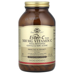 Вітамін С Плюс, Solgar Ester-C, 500 мг, 250 рослинних капсул