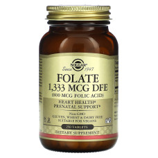 Фолат 1,333 мкг DFE, Solgar Фолат, 250 таблеток