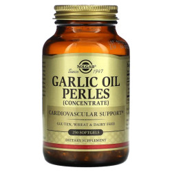 Чесночное масло, Solgar Garlic Oil Perles, концентрат, 250 капсул