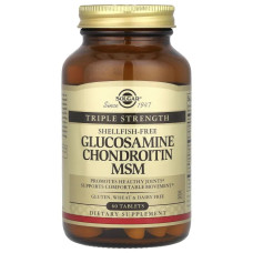 Глюкозамін хондроїтин МСМ, Solgar Glucosamine Chondroitin MSM, потрійна сила, 120 таблеток