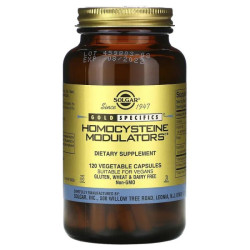 Модуляторы гомоцистеина, Solgar Homocysteine Modulators, 120 вегетарианских капсул