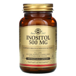 Инозитол, Solgar Inositol, 500 мг, 100 вегетарианских капсул