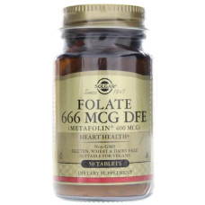 Фолат 666 мкг DFE (400 мкг), Solgar Folate, 50 таблеток