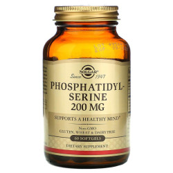 Фосфатидилсерин, Solgar Phosphatidylserine, 200 мг, 60 гелевих капсул