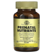 Витамины и минералы для беременных, Solgar Prenatal Multivitamin and Mineral, 120 таблеток