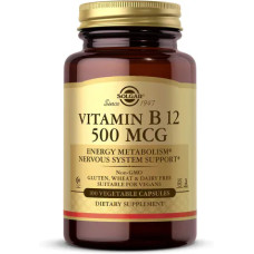 Вітамін B12 500 мкг, Vitamin B12 Solgar, 100 вегетаріанських капсул