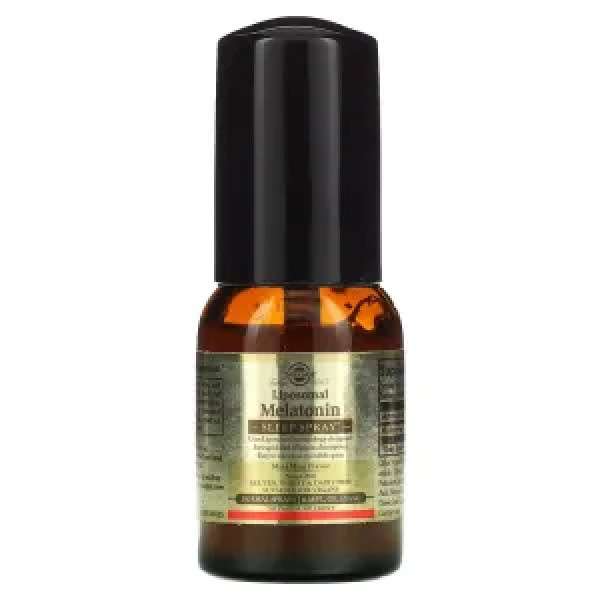 Мелатонін, Liposoman Melatonin, Solgar, ліпосомальний, спрей для сну, м'яка м'ята, 100 пероральних спреїв, 20 мл