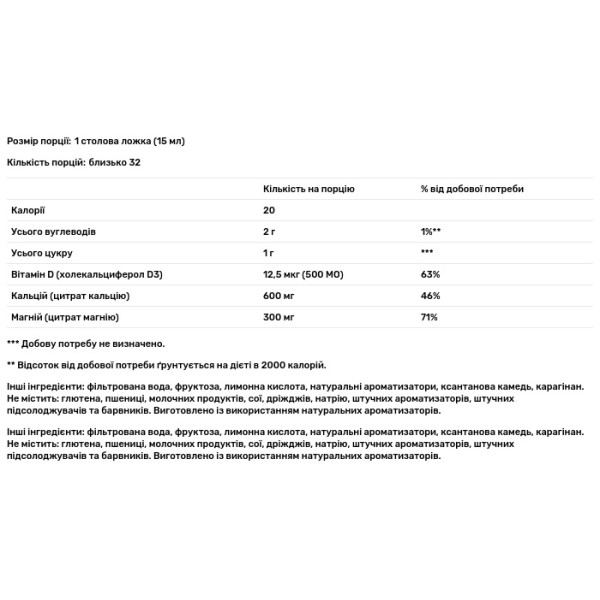 Кальцій магній D3, Calcium Magnesium Citrate with Vitamin D3, Solgar, цитрат, смак полуниці, рідкий, 473 мл.