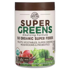 Суперфуд зелена суміш Super Greens Alkalizing Formula Country Farms, смак шоколад 300 г