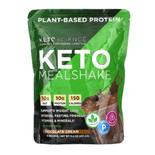Кето мілкококтейль, Keto Meal Shake, Keto Science, зі смаком шоколадного крему, 431,2 г