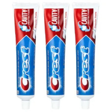 Зубна паста з фтором Fluoride Anticavity Toothpaste Regular Paste Crest Cavity Protection проти карієсу 3 тюбики по 161 г