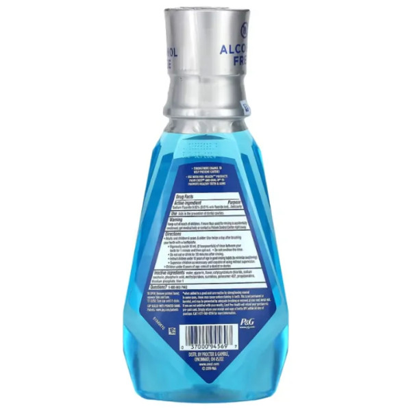 Ополіскувач для ротової порожнини багатофункціональний, з фтором, Pro Health Advanced, Multi-Protection Anticavity Fluoride Mouthwash, Crest, з протикарієсним ефектом, без спирту, 500 мл