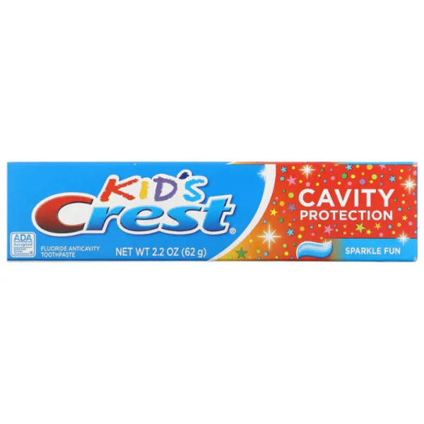 Зубна паста для дітей, з фтором, проти карієсу, Kids, Cavity Protection, Fluoride Anticavity Toothpaste, Sparkle Fun, Crest, з іскристими бульбашками, 62 г