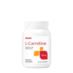 L-карнітин 500 мг, L-Carnitine GNC, 120 капсул