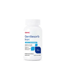 Железо 18 мг, GNC Gentlesorb Iron, 90 вегетарианских капсул