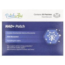 Пластир NAD плюс, PatchAid NAD Plus Patch, з ресвератролом, 30 пластирів