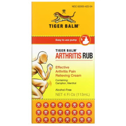 Бальзам від артриту, без спирту, Tiger Balm Arthritis Rub, 113 мл
