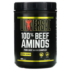 Амінокислоти уповільненого вивільнення, 100% Beef Aminos Universal Nutrition, 400 таблеток