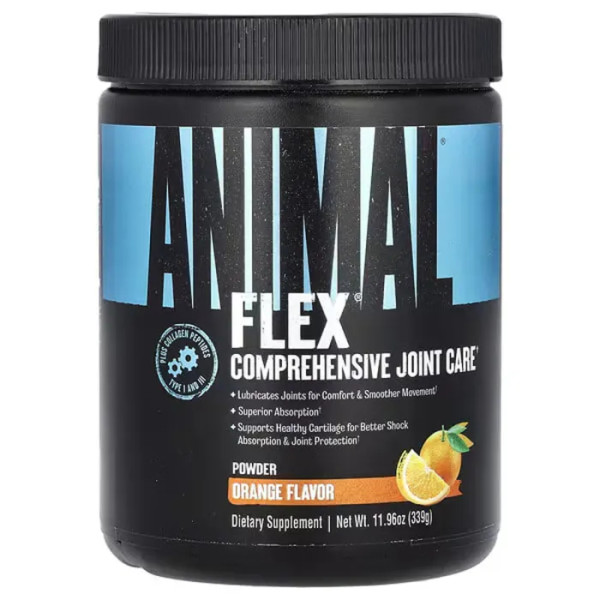 Формула глюкозаміну та хондроїтину, Animal Flex Powder, Universal Nutrition, зі смаком апельсина, 339 г