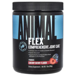 Глюкозамин и хондроитин, порошок, вкус вишневая ягода, Universal Nutrition Animal Flex Powder, 369 г