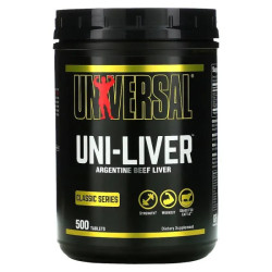 Сушена яловича печінка, Uni-Liver Universal Nutrition, аргентинська, 500 таблеток