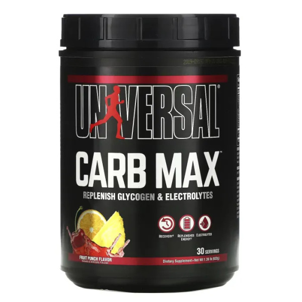 Вуглеводний порошок, Carb Max, Universal Nutrition, поповнення запасів глікогену та електролітів, фруктовий пунш, 632 г