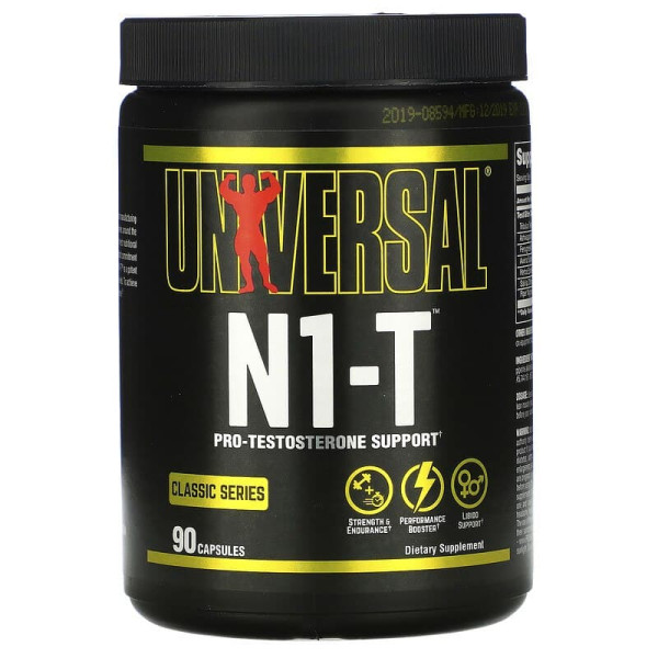 Формула доповнення для спортсменів, (N1-T, Natural Testosterone), Universal Nutrition, 90 капсул