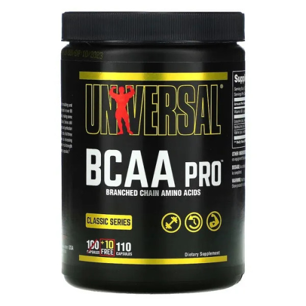 BCAA ПРО, BCAA Pro, Universal Nutrition, дополненный, классический, 110 капсул