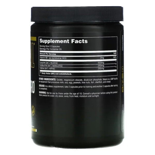 BCAA ПРО, BCAA Pro, Universal Nutrition, дополненный, классический, 110 капсул