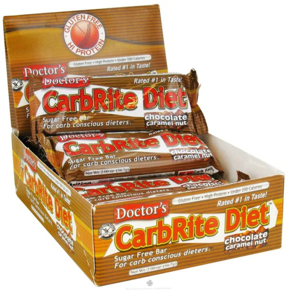 Дієтичні бари, шоколад, карамель, горіх (CarbRite Diet Bars), Universal Nutrition, 12 шт. по 56.7 г