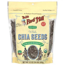 Насіння чіа, Organic Whole Chia Seeds Bob's Red Mill, органік, цілісні, 340 г